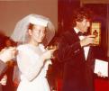 Köteles István és felesége, Lantos Krisztina. Esküvő 1983