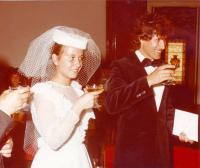 Köteles István és felesége, Lantos Krisztina. Esküvő 1983
